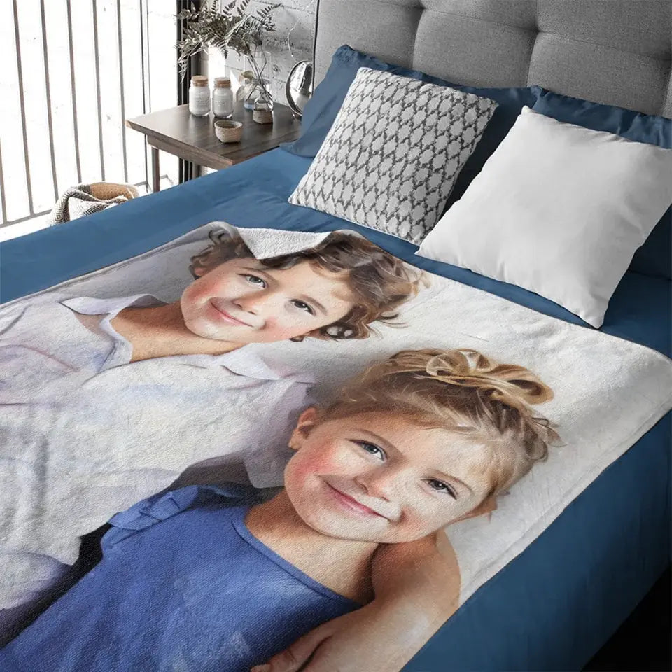 Select Blanket Art Style: Sketch or Oil Painting - Customized Gifts