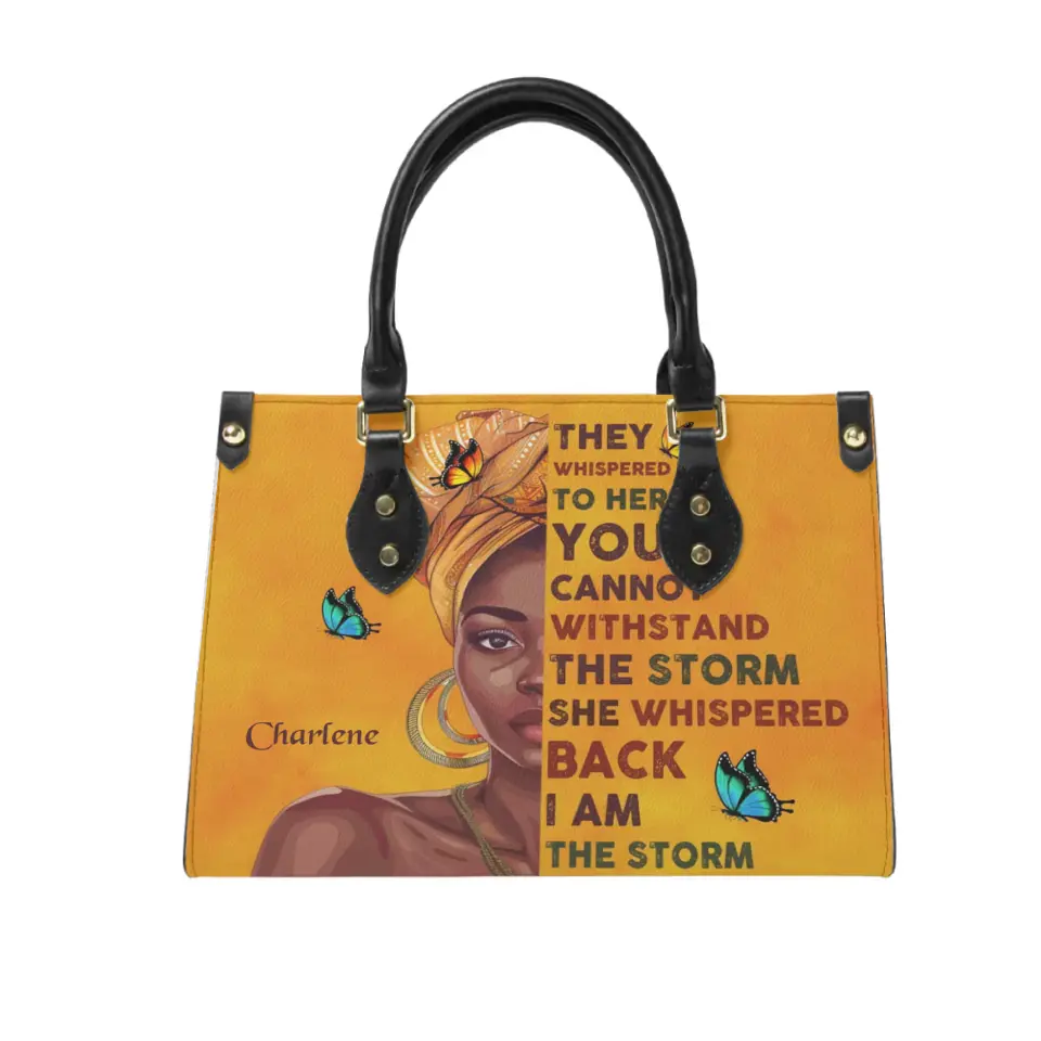 I Am The Storm - Personalized Leather Bag