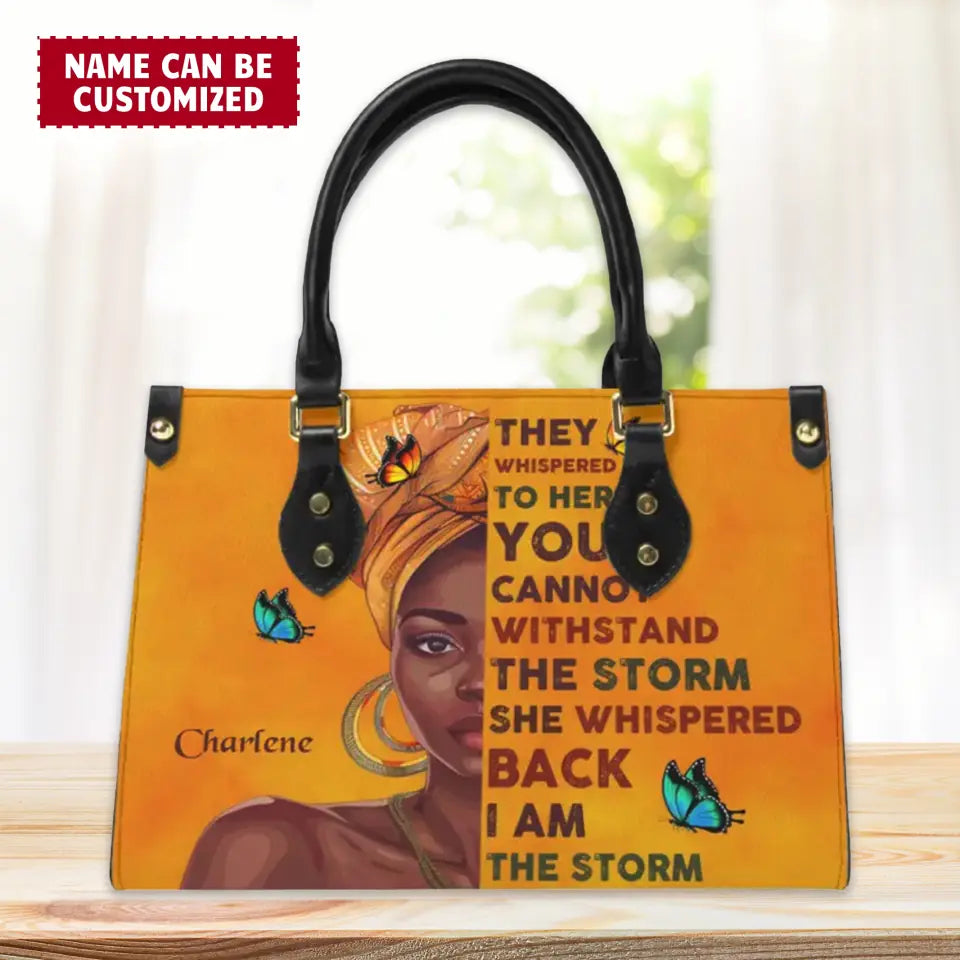 I Am The Storm - Personalized Leather Bag