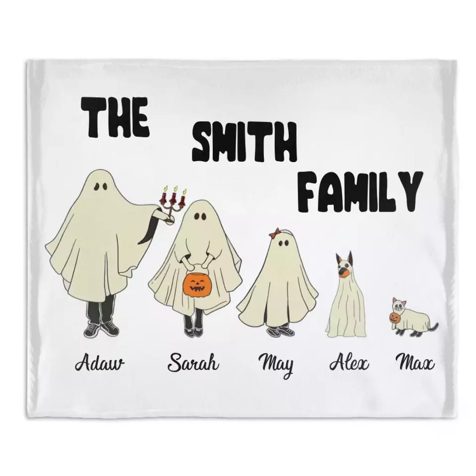 Personalized Family Name Halloween Blanket