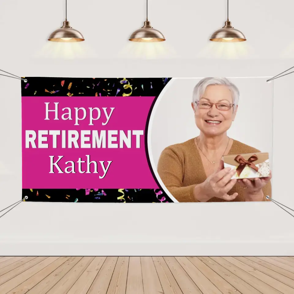 Personalized Retirement Banner-Happy Retirement