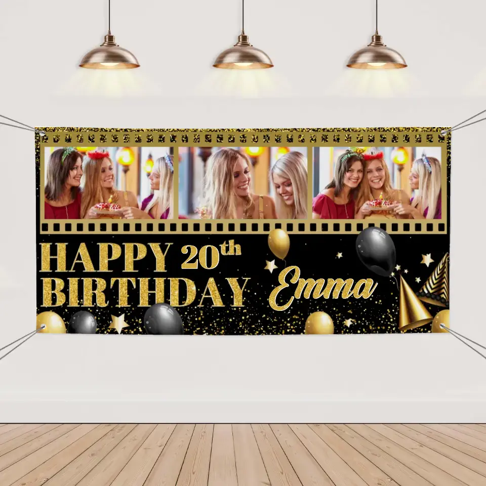 Freeze Your Memories With Personalized Film Photo Birthday Banners To Send You Blessings