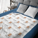 Teddy Bear Cloud Personalized Name Custom Blanket - Newborn Baby Shower Gift