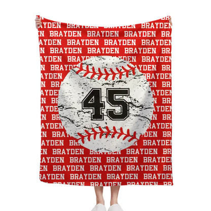 Baseball Tide - Personalized Multi-color Baseball Blanket - Gifts for Baseball Player,Sports Enthusiasts