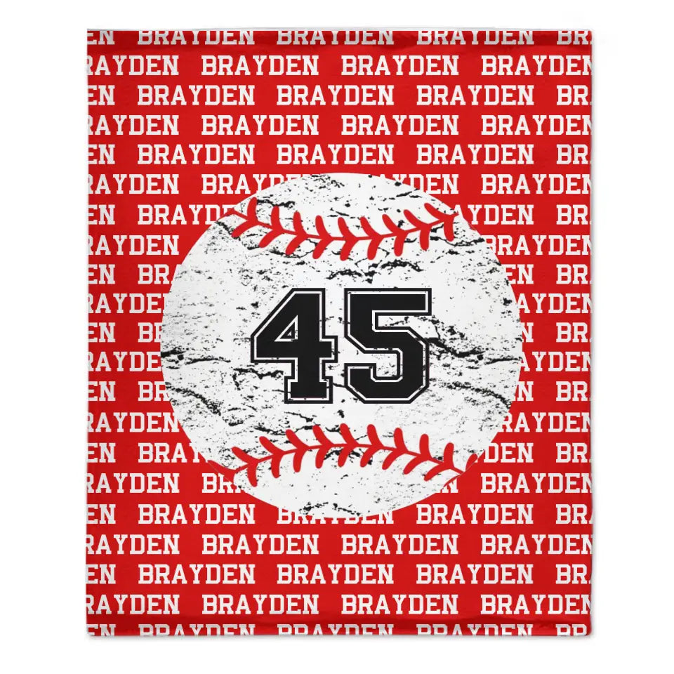 Baseball Tide - Personalized Multi-color Baseball Blanket - Gifts for Baseball Player,Sports Enthusiasts