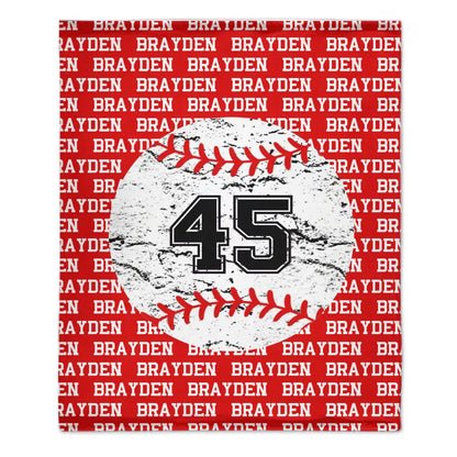 Baseball Tide - Personalized Multi-color Baseball Blanket - Gifts for Baseball Player,Sports Enthusiasts