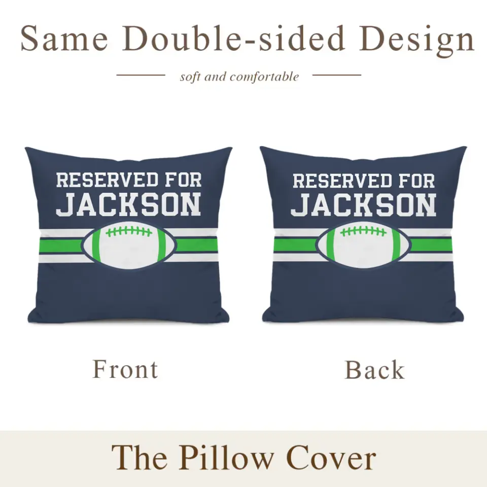 Team Spirit - Personalized  Football Pillowcase - Perfect Fan Gift!