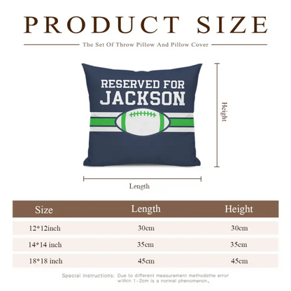 Team Spirit - Personalized  Football Pillowcase - Perfect Fan Gift!