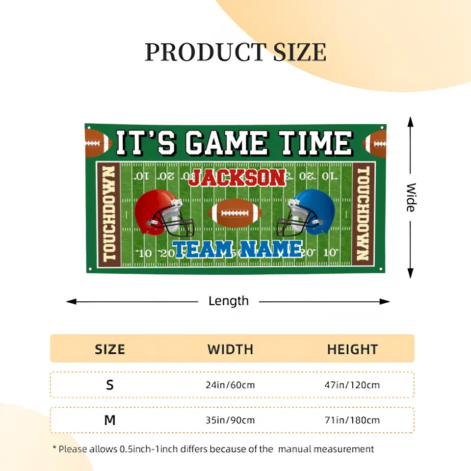 Custom Football Competition Banner - Personalized Football Banner - Gift For The Party,Sports Enthusiasts