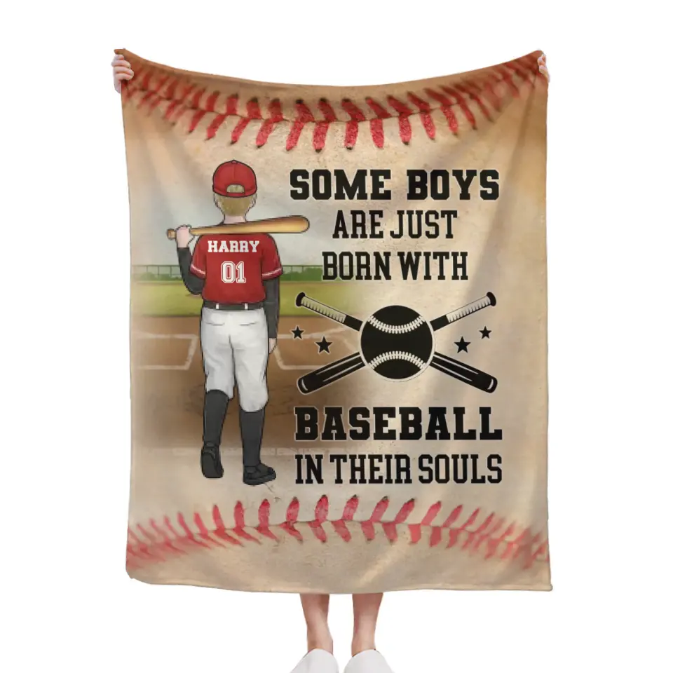 Baseball Sport - Personalized  Blanket - Gifts for Baseball players,Enthusiasts