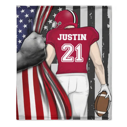 Football Tide - Personalised Footballer American Blanket - Gifts for Football Enthusiasts,Players