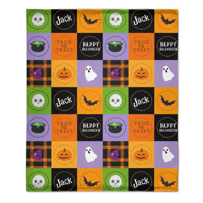 Halloween Night - Trick Or Treat Personalised Name Blanket - Gifts for Children,Friend