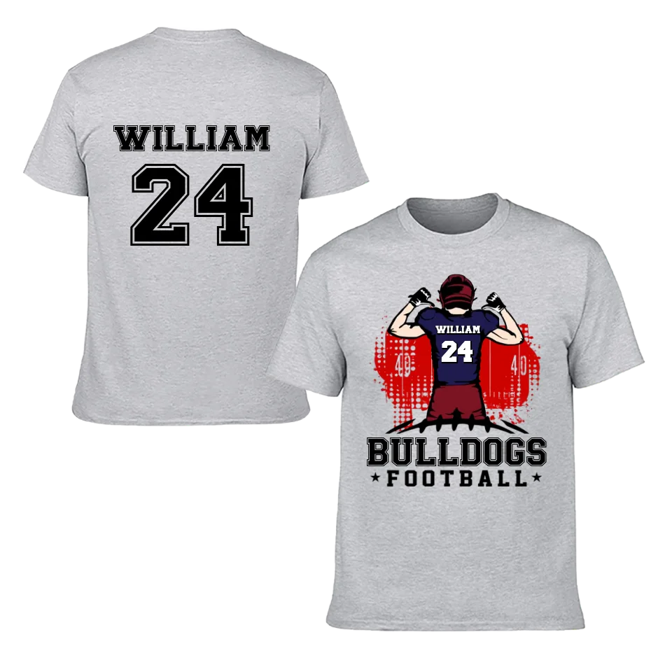 American Football - Personalised Character, Team Name, Name And Number T-shirt - A Gift for Football Players,Lovers