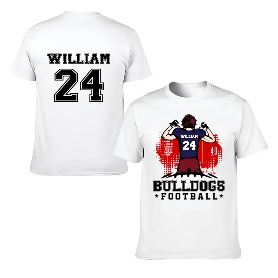 American Football - Personalised Character, Team Name, Name And Number T-shirt - A Gift for Football Players,Lovers