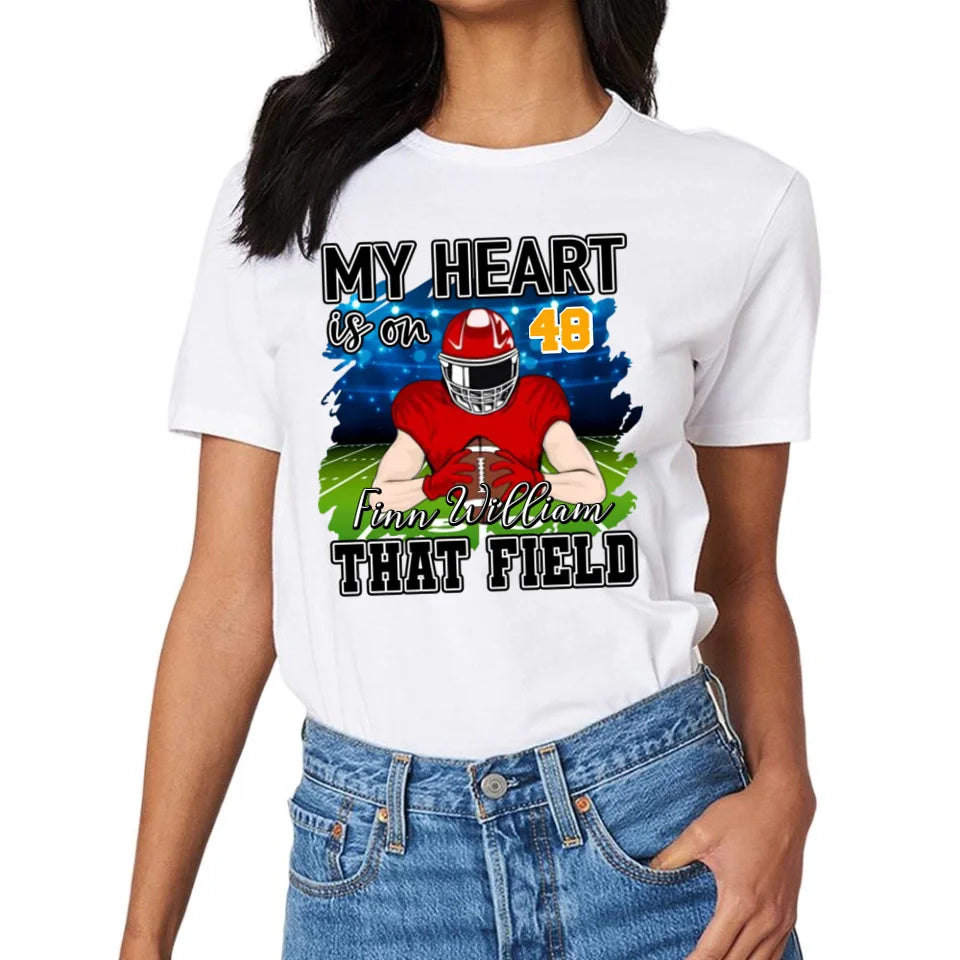 My Heart Is On That Field - Personalised Football Shirts - Gifts for Football Fans