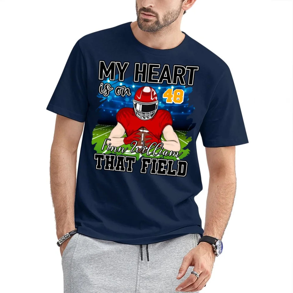 My Heart Is On That Field - Personalised Football Shirts - Gifts for Football Fans