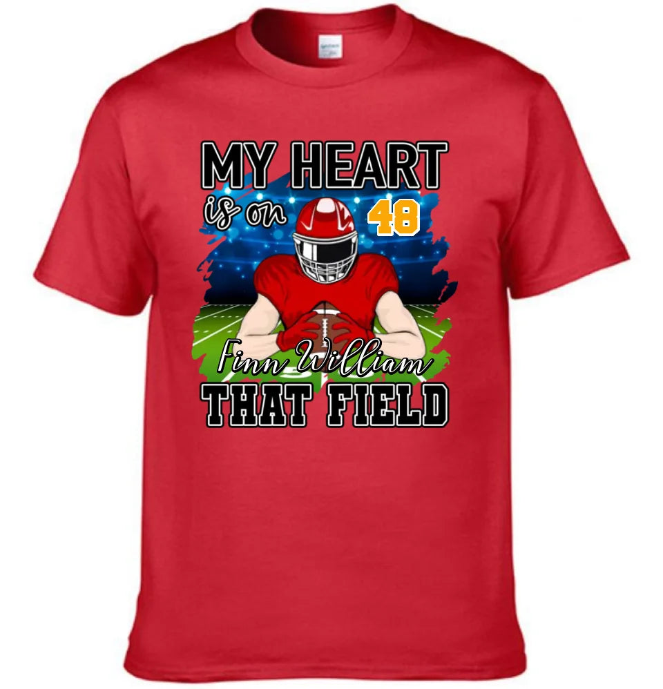 My Heart Is On That Field - Personalised Football Shirts - Gifts for Football Fans