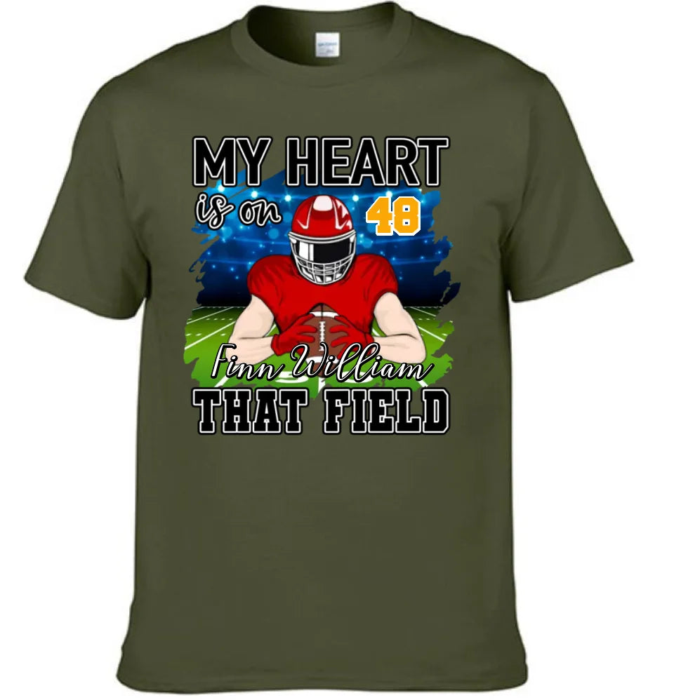 My Heart Is On That Field - Personalised Football Shirts - Gifts for Football Fans