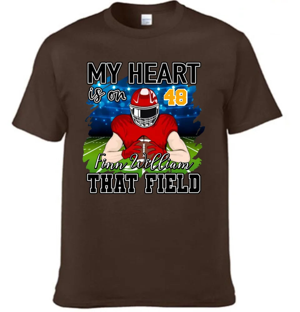 My Heart Is On That Field - Personalised Football Shirts - Gifts for Football Fans