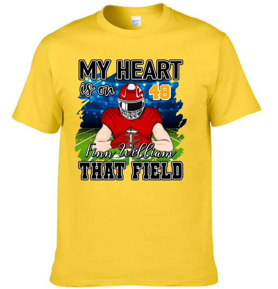 My Heart Is On That Field - Personalised Football Shirts - Gifts for Football Fans