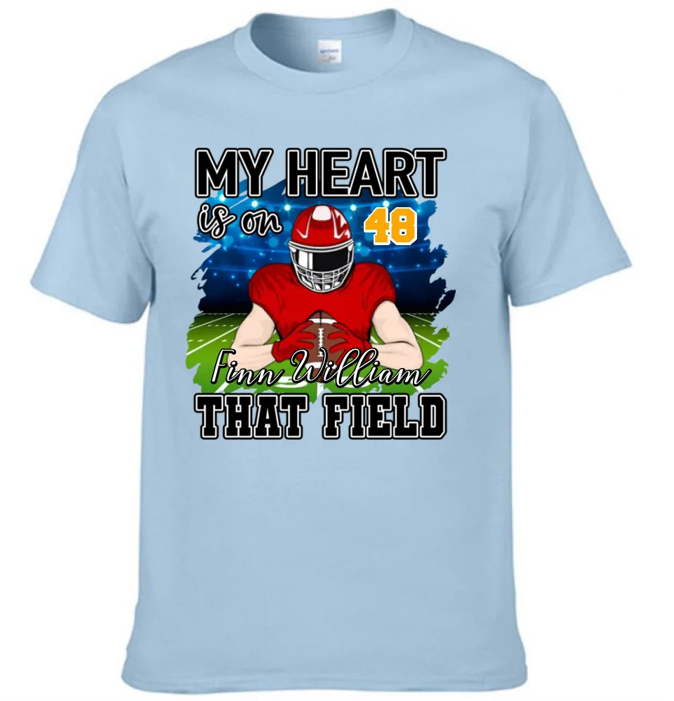 My Heart Is On That Field - Personalised Football Shirts - Gifts for Football Fans