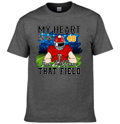 My Heart Is On That Field - Personalised Football Shirts - Gifts for Football Fans