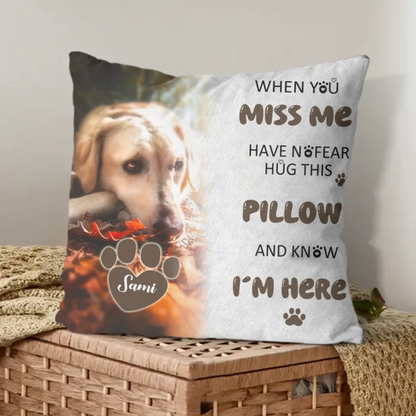 Pet Memorial Custom Photo Pillow - Personalised Pet Photos And Names Pillow - A Gift For Pet lovers,Pet Owners