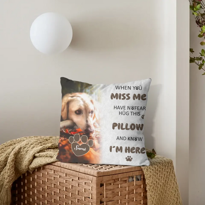 Pet Memorial Custom Photo Pillow - Personalised Pet Photos And Names Pillow - A Gift For Pet lovers,Pet Owners