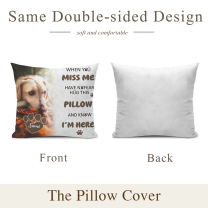 Pet Memorial Custom Photo Pillow - Personalised Pet Photos And Names Pillow - A Gift For Pet lovers,Pet Owners