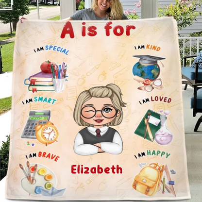 Kid's Dream Job Custom Blanket - Personalised Name And different character jobs Blanket - A Gift For Child