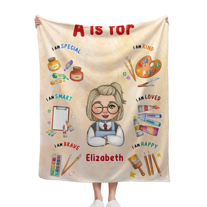 Kid's Dream Job Custom Blanket - Personalised Name And different character jobs Blanket - A Gift For Child