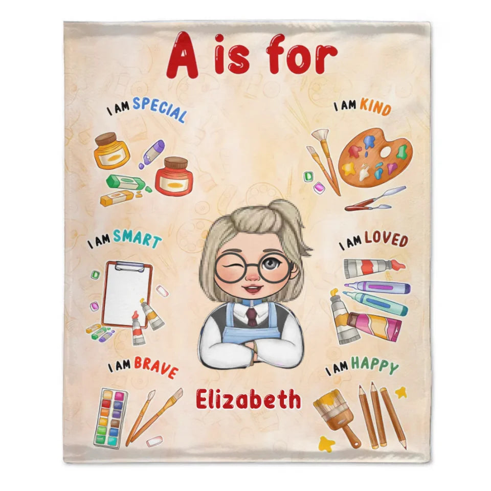 Kid's Dream Job Custom Blanket - Personalised Name And different character jobs Blanket - A Gift For Child