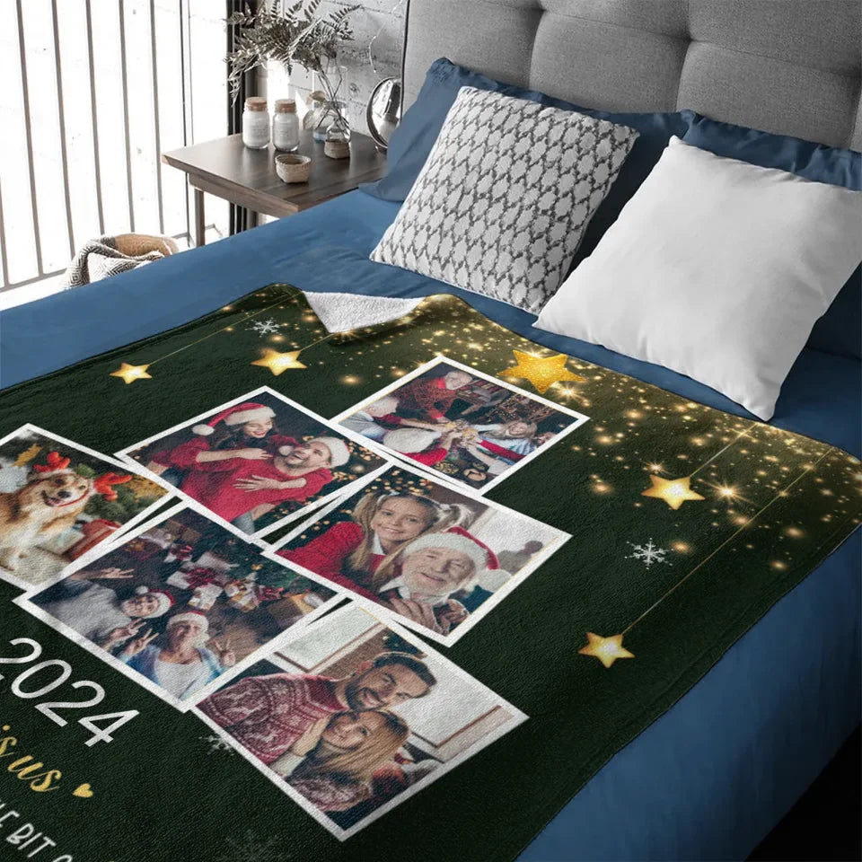 Custom Photo Being With Family Is The Best Part Of Christmas - Family Personalized Custom Blanket - Christmas Gift For Family Members