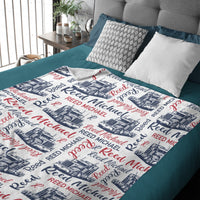 Personalized Semi Truck Baby Boy Blanket, Trucker Name Blanket