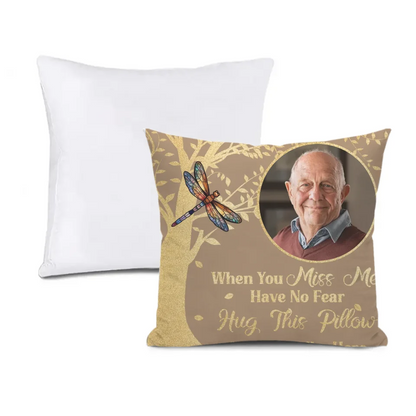 Photo Customized Memorial Pillow - Personalized photo And Bird Print Soft Pillow - A Gift For Friend,Family