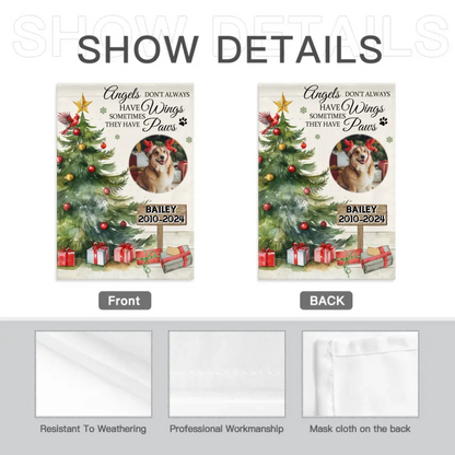 Christmas Custom Pet Memorial Garden Decorations - Personalized Pet Photos and Names Christmas Themed Garden Flags - Christmas Gifts For Pet Owners,Pet Lovers