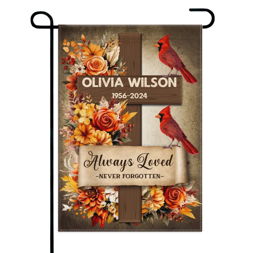 Memorial Gift Customization - Personalized Name And Birth-Death Commemorative Garden Flag - A Gift For Friends,Family