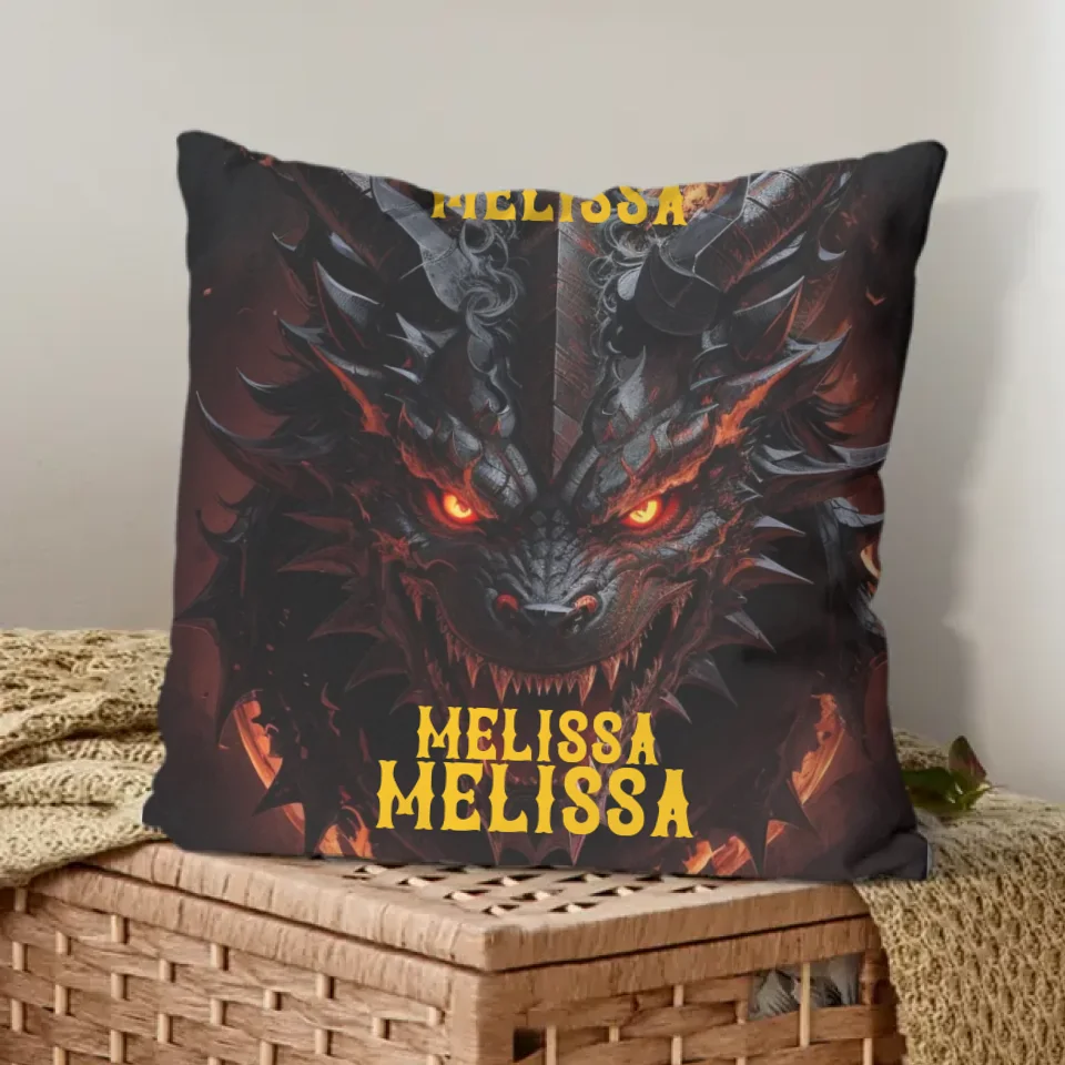 Love Dragon - Personalized Dragon Pillow Cover