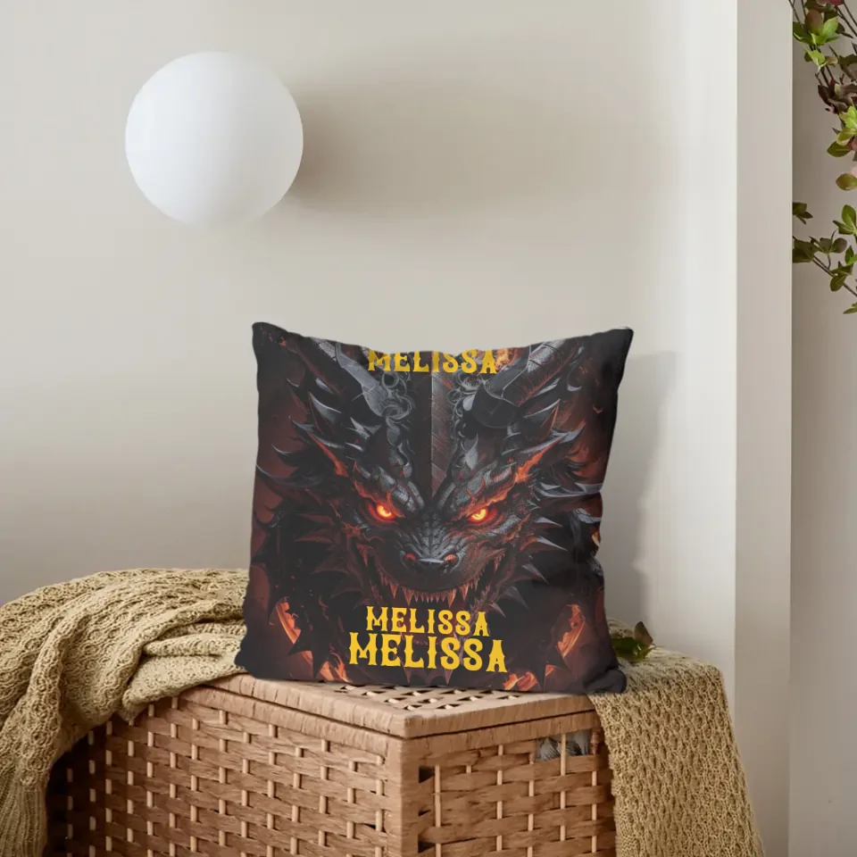 Love Dragon - Personalized Dragon Pillow Cover