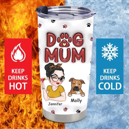 Cute Dog Mom - Personalized Custom 3D Inflatable Thermal Mug - Pet Lover Gifts