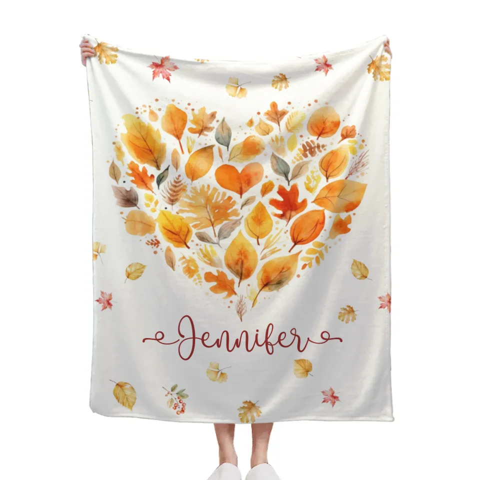 Personalized Name Custom Fall Blanket