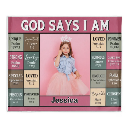 Customized Warm Horizontal Blankets - Soft Facecloth Blanket Personalized With Child's Name And Photo - A Gift For Child