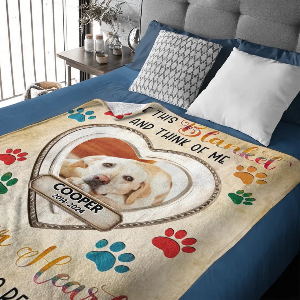 Customized Pet Memorial Blankets - Personalized Pet Name And Photo Of A Love-filled Blanket - Memorial Gifts For Pet Owners,Pet Lovers