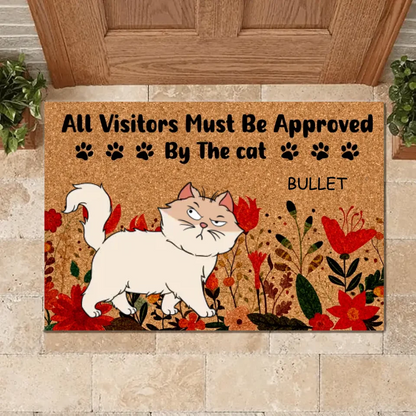 Custom Cat Floor Mats - Personalized Cat Breed, Expressions & Name, Decorative Door Mats, Funny Gifts for Cat Owners, Friends, Family & Yourself