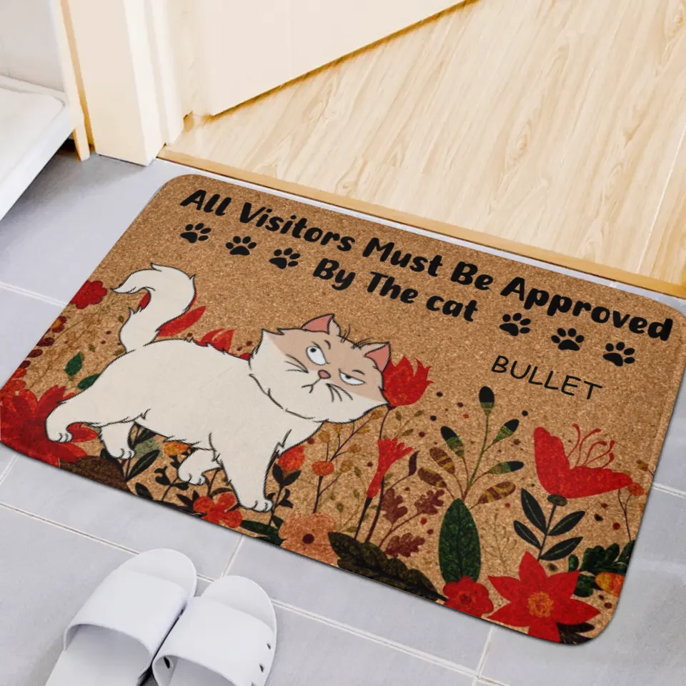 Custom Cat Floor Mats - Personalized Cat Breed, Expressions & Name, Decorative Door Mats, Funny Gifts for Cat Owners, Friends, Family & Yourself