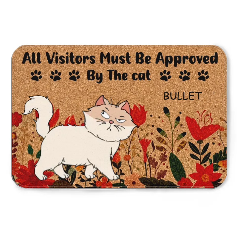 Custom Cat Floor Mats - Personalized Cat Breed, Expressions & Name, Decorative Door Mats, Funny Gifts for Cat Owners, Friends, Family & Yourself