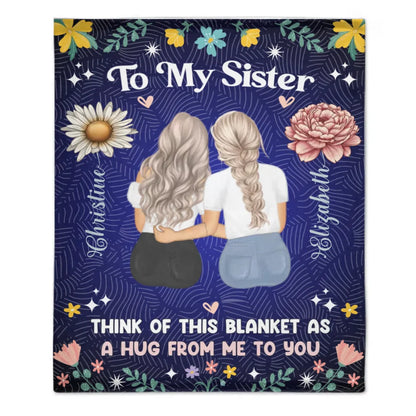 Customized Women's Snuggle Blanket - Memorial Blanket With Personalized Theme,Girls' Cartoon Image,Name And Birthday Flower - A Gift For Mom,Daughter,Sister,BFF