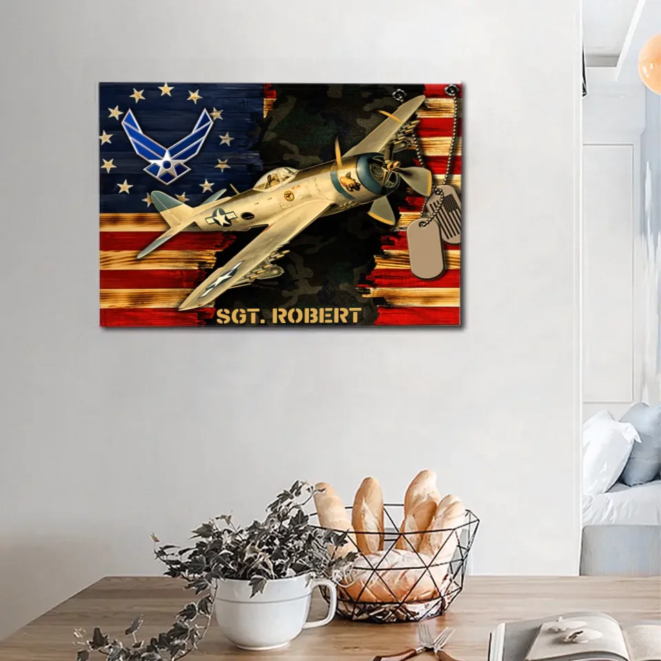 American Country Flag Canvas- Personalized Gifts for Veterans