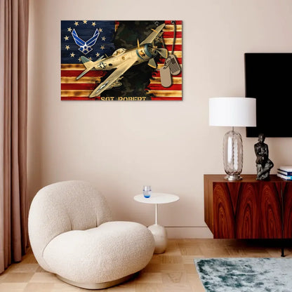 American Country Flag Canvas- Personalized Gifts for Veterans