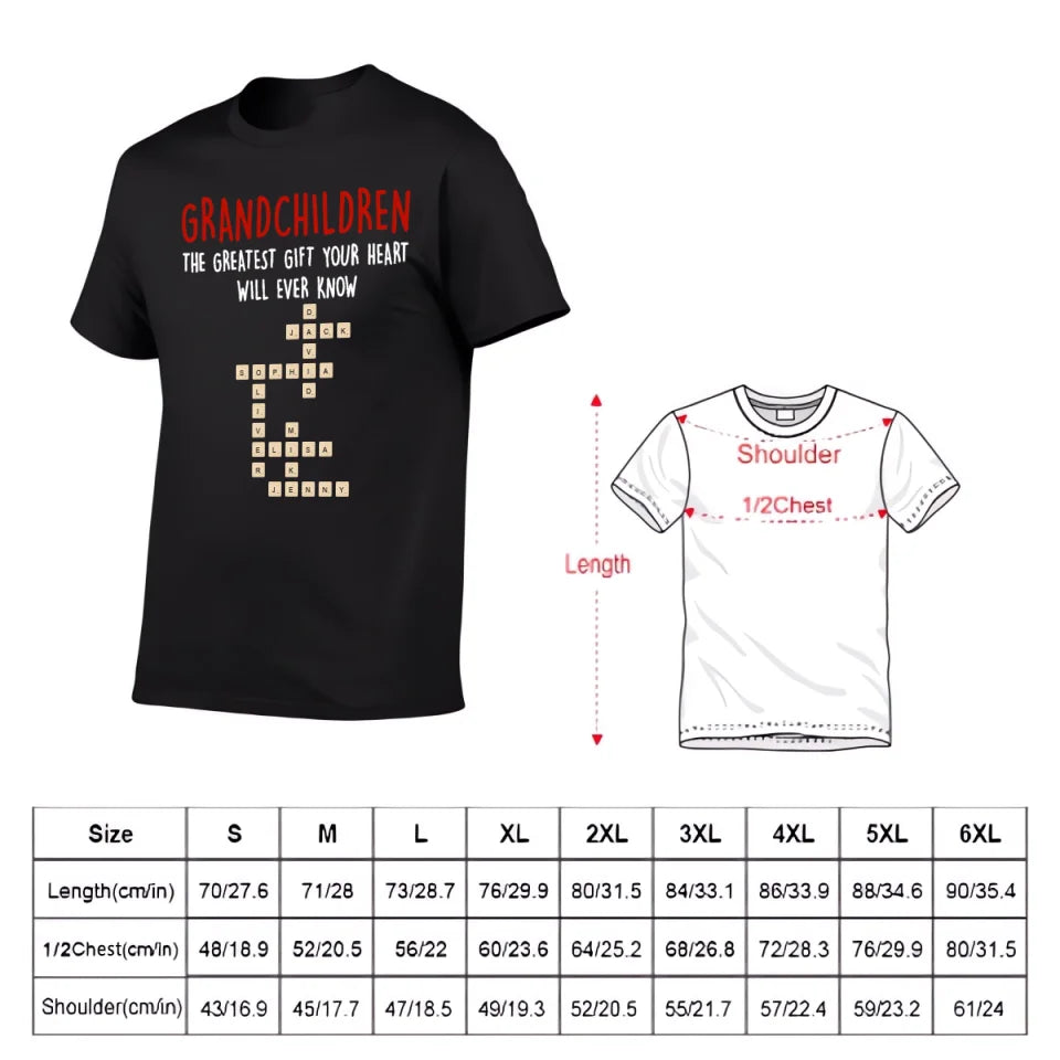 Customized Family Apparel - Crossword Free Combination Personalized Name Comfort Fashion Clothing - A Gift For Family,Grandma,Grandparent